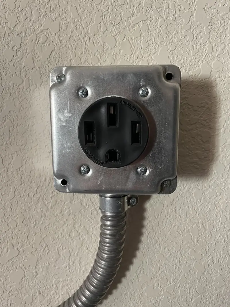 NEMA 14-50 outlet installed for Smart Home Electrical in Riga